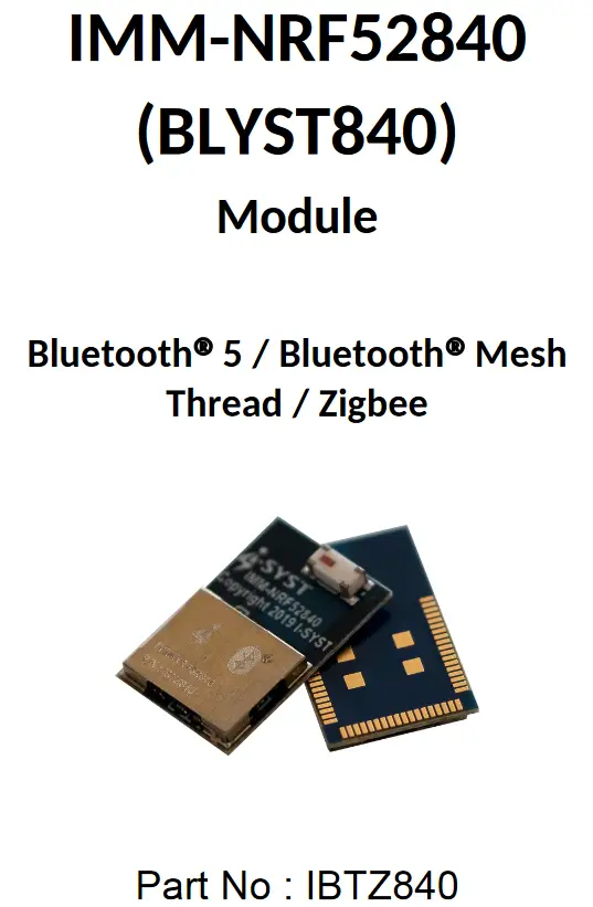 I-SYST BLYST840 Bluetooth Mesh Thread Zigbee Module - front page with product image
