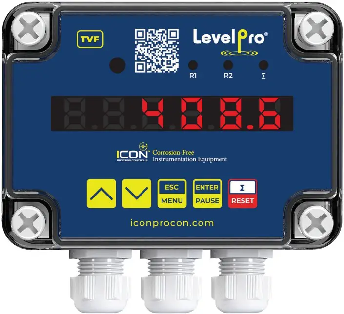 ICON PROCESS CONTROL TVF Series TVF Flow Display and Batcher