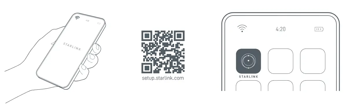 STARLINK Mini Kit Dish With Built In Router - qr code
