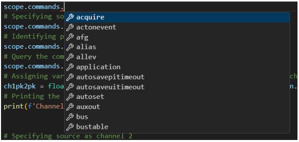 Tektronix Simplifying Test Automation With tm_ Devices And Python - Code Completion