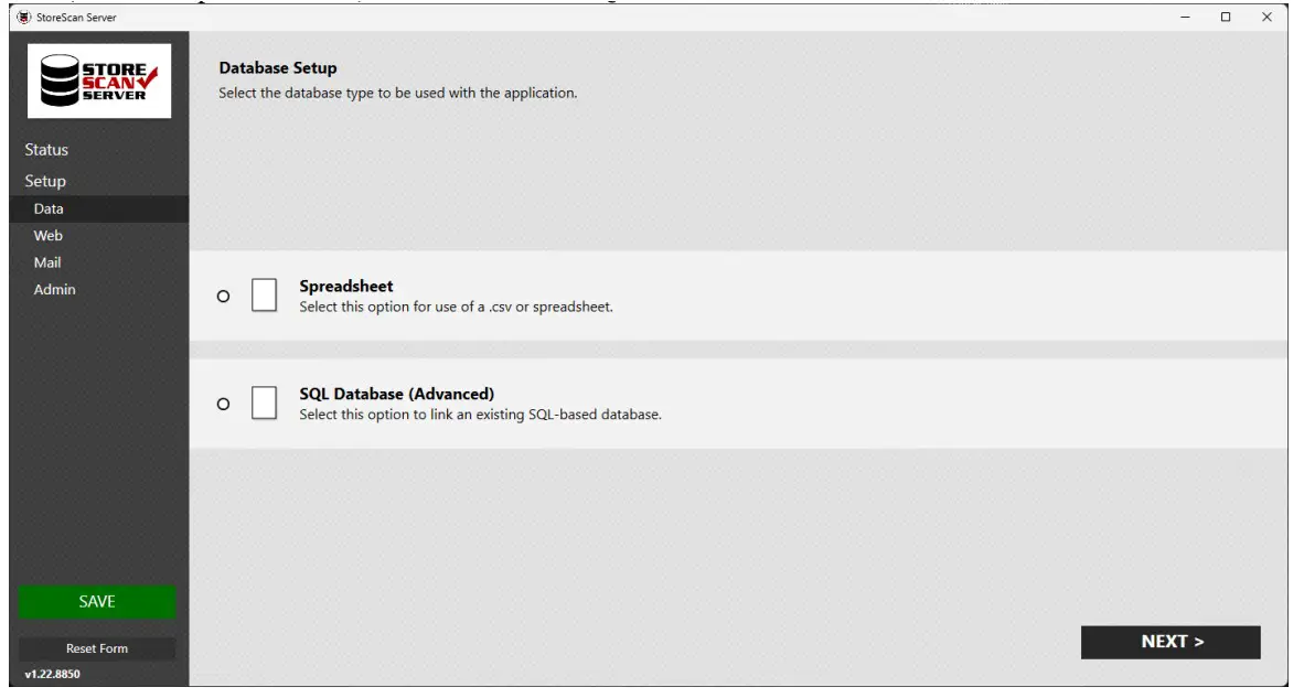 AML RevH StoreScan Server Software - Data File Setup