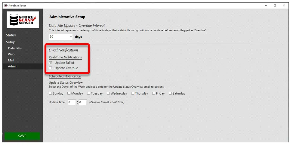 AML RevH StoreScan Server Software - Disable