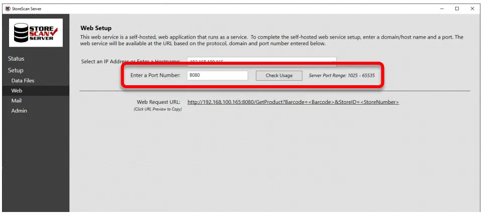 AML RevH StoreScan Server Software - Number range