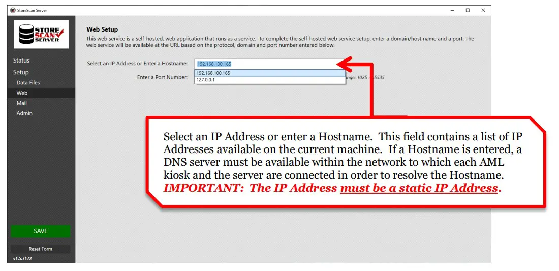 AML RevH StoreScan Server Software - StoreScan Server