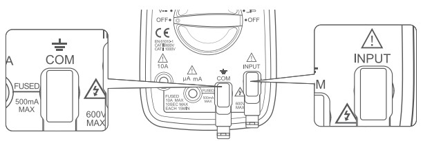 ASTROAI DM6000AR Digital Multimeter - Input