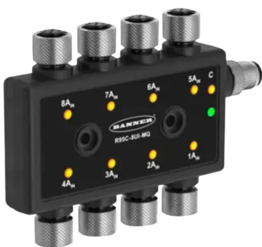 BANNER-R95C-8-Port-2-Channel-Discrete-and-Analog-In-Out-Modbus-Hub-product
