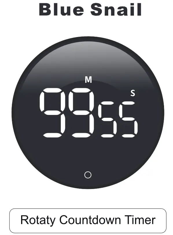 Blue Snail Rotaty Countdown Timer - front page with product image
