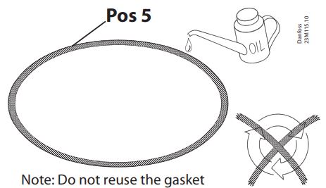 Danfoss DCR Filter Drier Shell Installation Guide - Gasket