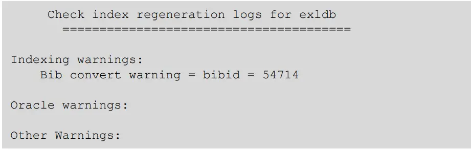 Ex Libris UTIL Menu - log files