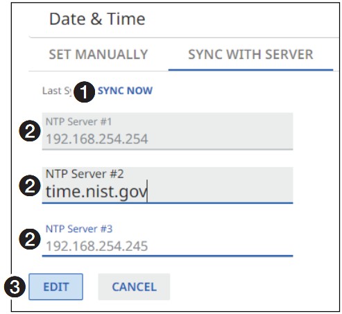 Extron NAVigator System Manager - Sync Time with Server
