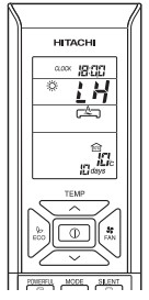 HITACHI RAR 5E3 Remote Controller -Day timer operation