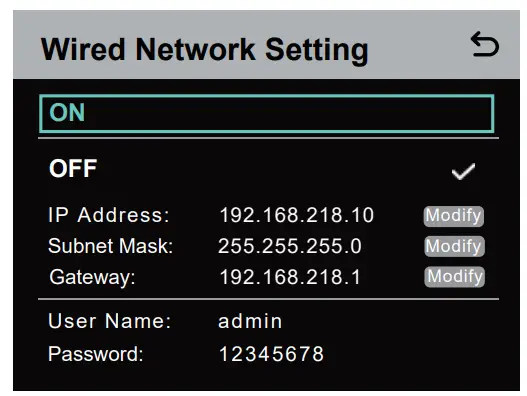 HOLLYLAND C1 Solidcom Pro Hub - Wired Network Setting