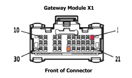 UIMA-UIM301-B Upfitter Interface Module - Front of Connector
