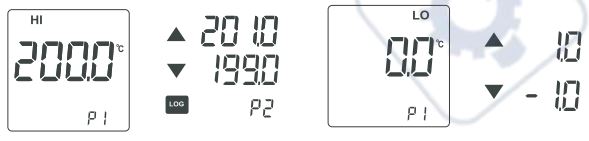 UNI-T UT303C Professional Pyrometer User Manual - High Low Alarm
