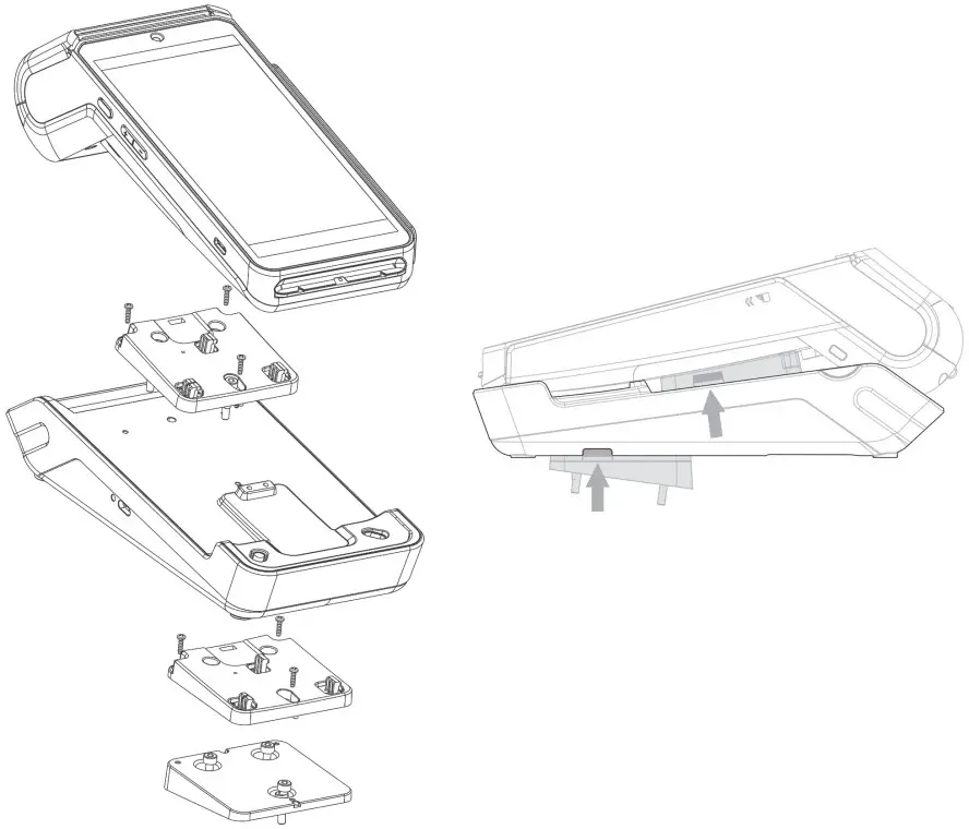 ingenico AXIUM DX8000 BASE C Terminal - Fixing of the base