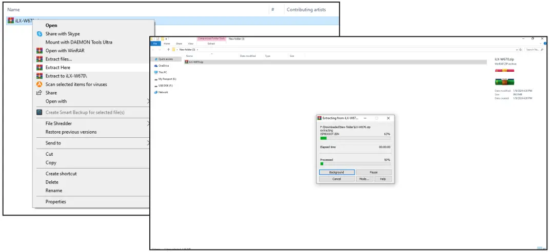 ALPINE iLX-W670 Software Update Procedure - Extract