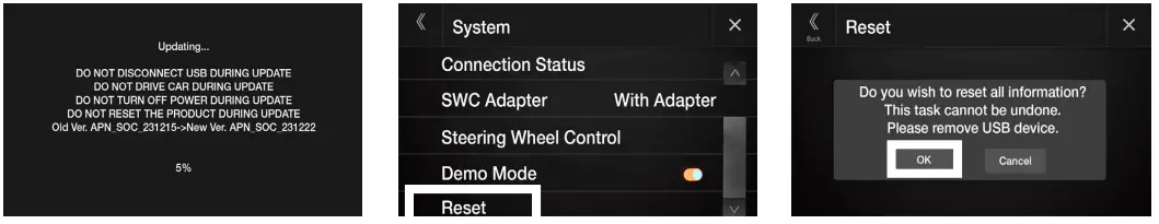ALPINE iLX-W670 Software Update Procedure - automatically