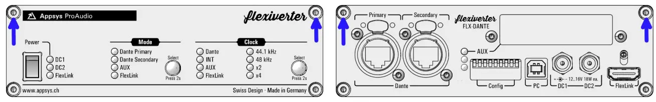 Appsys AUX-TDM 64x64 Channel Time Division Multiplexing I2S Card for FLX Devices - Opening the flexiverter