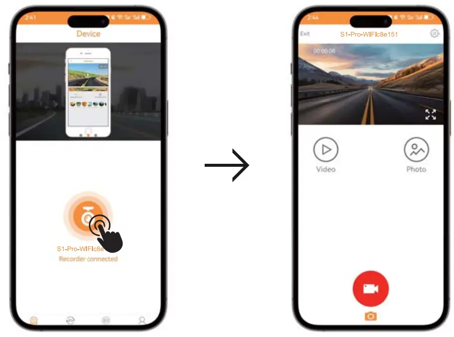 Real-time video recording