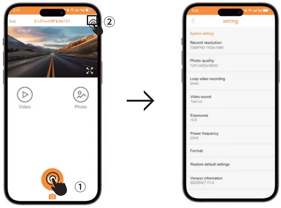 Setting parameters