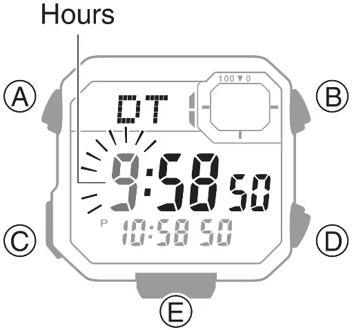 CASIO WS B1000 2AVEF Timeless Collection Standard - Navigating Between Modes 2