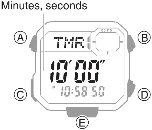 CASIO WS B1000 2AVEF Timeless Collection Standard - Using the Timer
