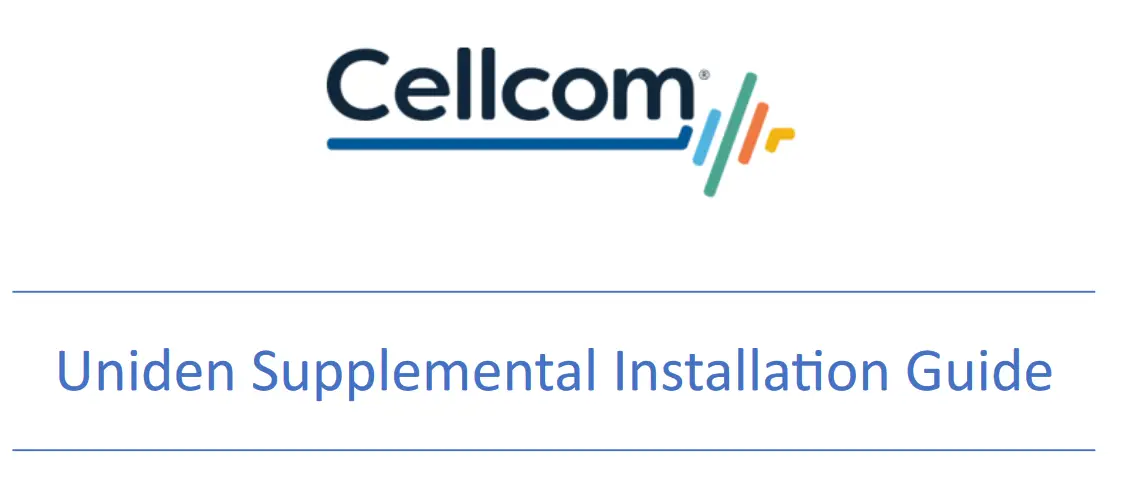 Cellcom U60C, U65C Cellular Booster - front page