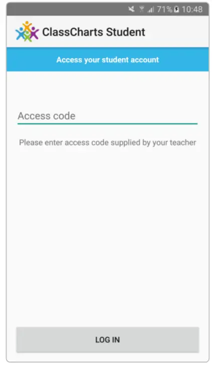 Class Charts for Students - Log in via the apps
