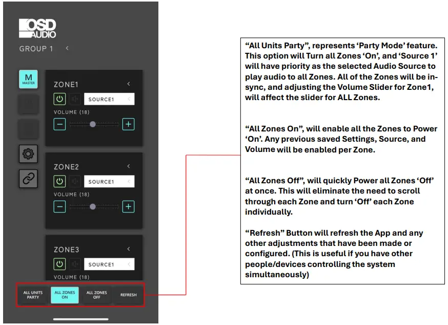 OSD AUDIO OSD Control App - Volume
