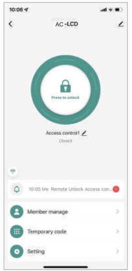 SIB EM WiFi Touch Keypad with LCD - Unlock
