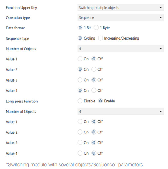 VIMAR 30583 4-button KNX Secure control - parameters 8