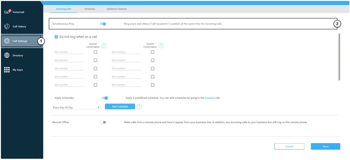 webex Calling User Portal Simultaneous Ring - Setting Up the Simultaneous Ring
