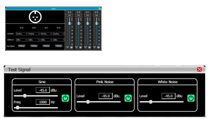 DATEQ DDA-43DT Network Dsp Power Amplifier - DSP functions setting - INPUT
