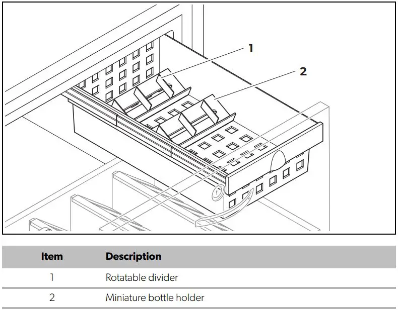 DOMETIC DM50C D Drawer Minibar Instruction Manual - Mini drawer