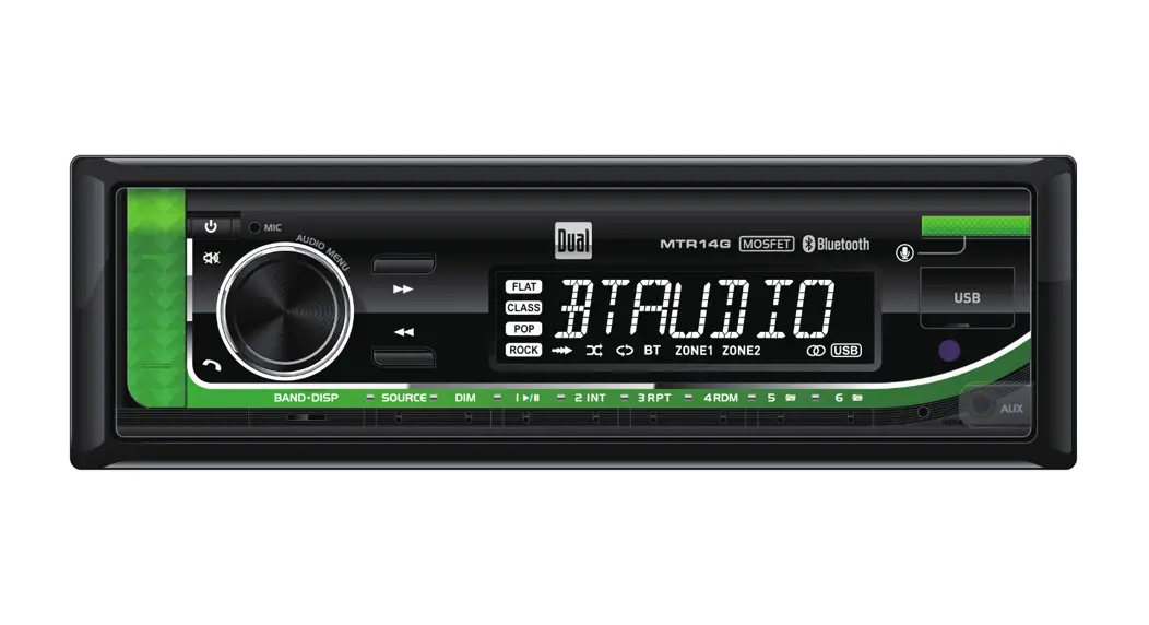 Dual MTR14G AM FM Receiver with Bluetooth and Fixed Face - Featured Image