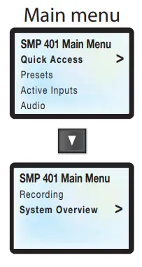 Extron SMP 401 Streaming Media Processor - parameters
