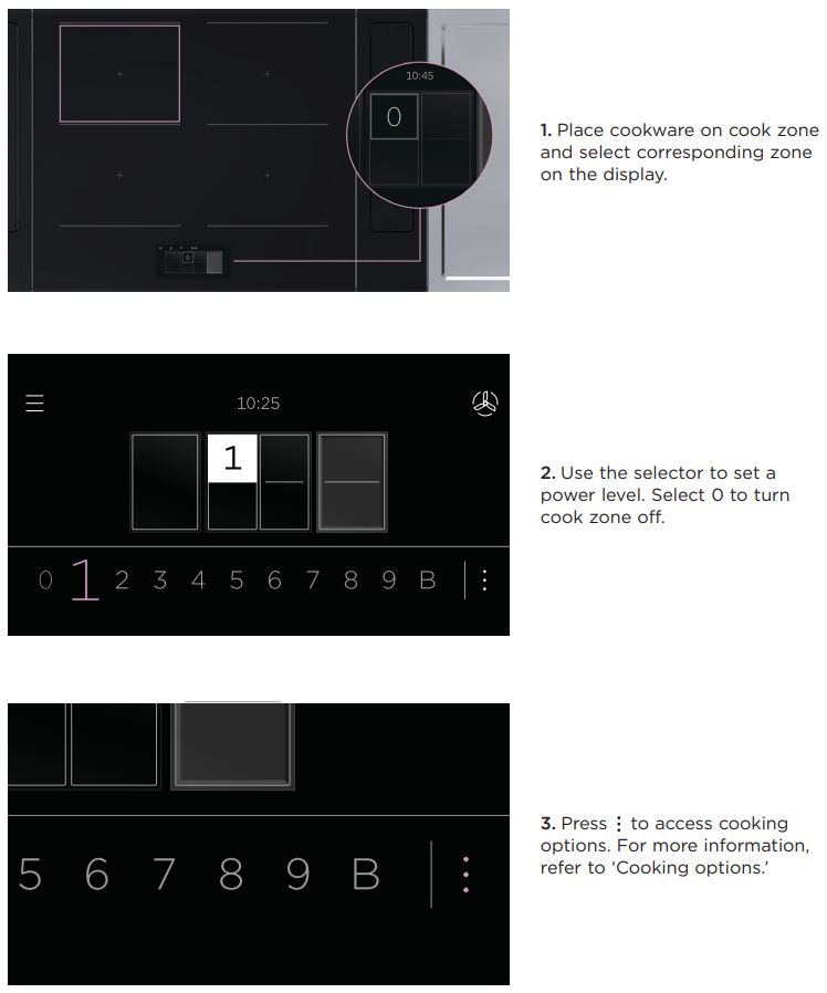 FISHER AND PAYKEL CD13DG1 Modular Cooktop User Guide - USING THE INDUCTION