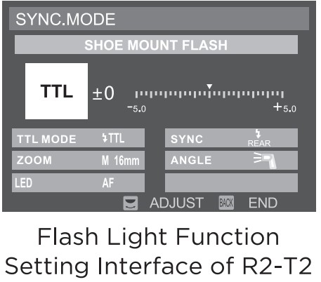 FLASHPOINT FPLFSMZLXPF Camera Round Speed Light Flash - Flash Setting 1