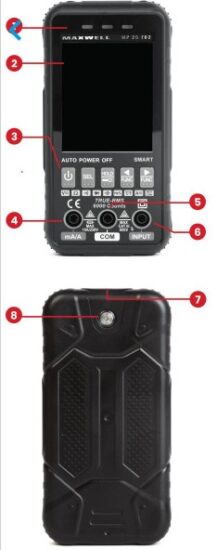 MAXWELL 25703 Automatic Multimeter with Color Display - Functions