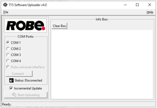 ROBe T15PC Fresnel Multisource LED Static Light - Software Uploader program