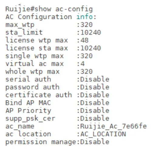 Ruijie Wireless Product Authorization System - setting 9