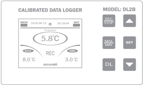 Summit Appliance DL2B USB LED Digital Data Logger