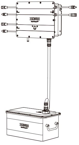 ZENDURE AB1000S Add-on Battery User Manual - Connect with PV Hub