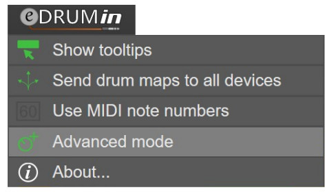 audiofront eDrumin Drum Module - Advanced Mode