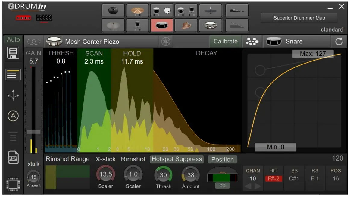 audiofront eDrumin Drum Module - The Control Application