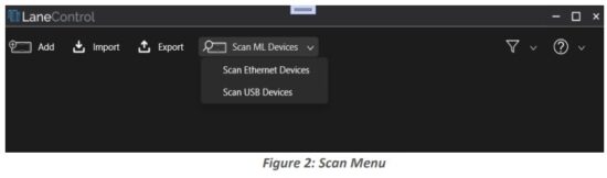 multiLane 2024 Automated Transceiver LaneControl - Scan Menu