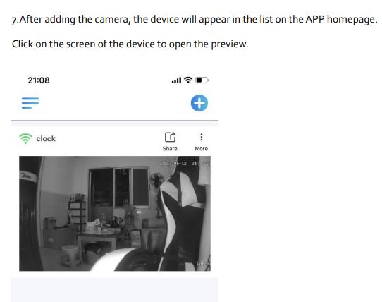 verk C30-W2HC Smart Clock Camera User Manual - Add the Device