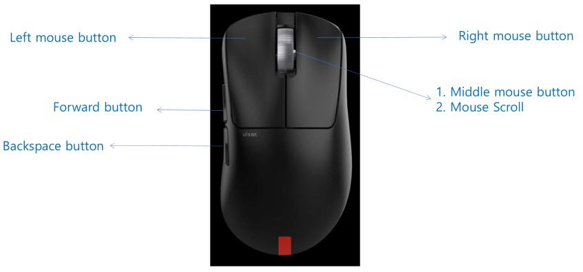 AplusX X2H v3 Pulsar eS Medium Wireless Mouse - Basic function
