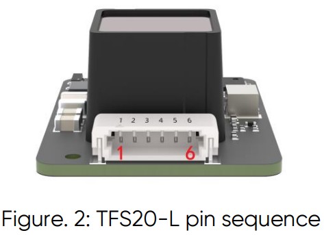 Benewake TFS20 L Miniaturized Single Point LiDAR Module - pin sequence