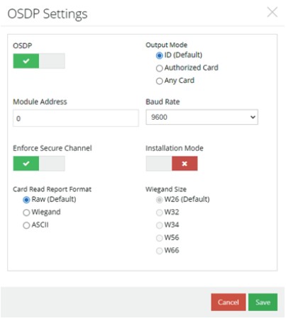 Control iD iD Face Face Reconginition Access Controller - OSDP Configuration